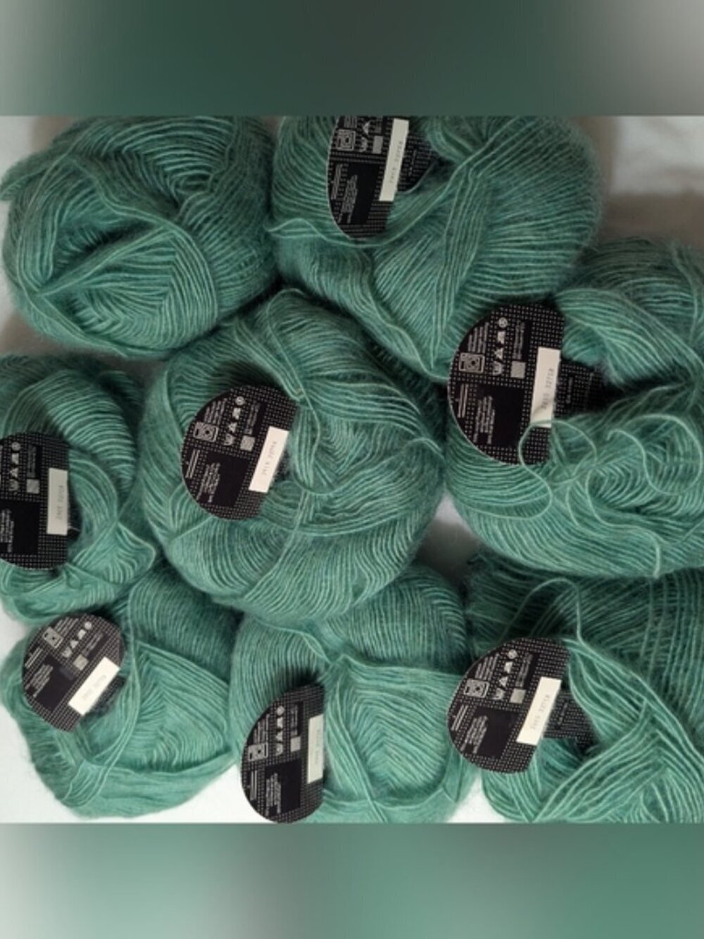 Vintage yarn Scheepjes Kid Mohair 30% DK Yarn Green 8 Balls x 50g - Picture 4 of 8